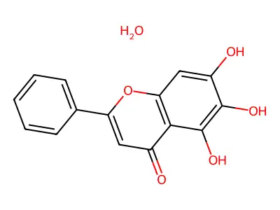 Baicalein monohydrate structure
