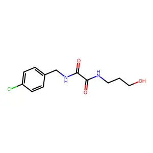 N1-(4-chlorobenzyl)-N2-(3-hydroxypropyl)oxalamide structure