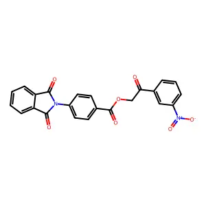 2-(3-nitrophenyl)-2-oxoethyl 4-(1,3-dioxo-1,3-dihydro-2H-isoindol-2-yl)benzoate structure