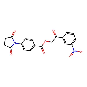2-(3-Nitrophenyl)-2-oxoethyl 4-(2,5-dioxopyrrolidin-1-yl)benzoate structure