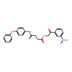 2-{3-Nitrophenyl}-2-oxoethyl 4-oxo-4-(4-phenoxyanilino)butanoate structure