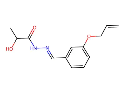 2-hydroxy-N-[(E)-(3-prop-2-enoxyphenyl)methylideneamino]propanamide structure
