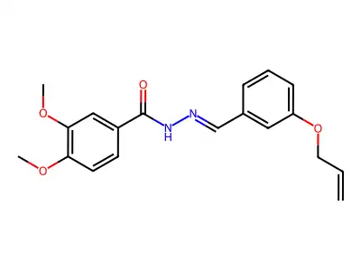 3,4-dimethoxy-N-[(3-prop-2-enoxyphenyl)methylideneamino]benzamide structure