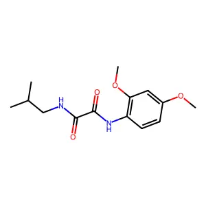 N'-(2,4-dimethoxyphenyl)-N-(2-methylpropyl)oxamide structure