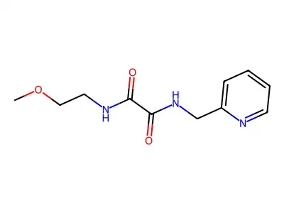 N-(2-methoxyethyl)-N'-(pyridin-2-ylmethyl)oxamide structure