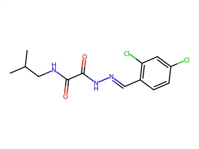 N'-[(E)-(2,4-dichlorophenyl)methylideneamino]-N-(2-methylpropyl)oxamide structure