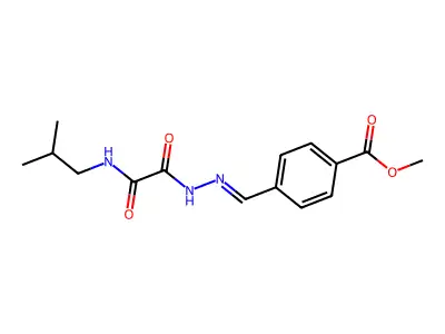 methyl 4-[(E)-(2-{[(2-methylpropyl)amino](oxo)acetyl}hydrazinylidene)methyl]benzoate structure