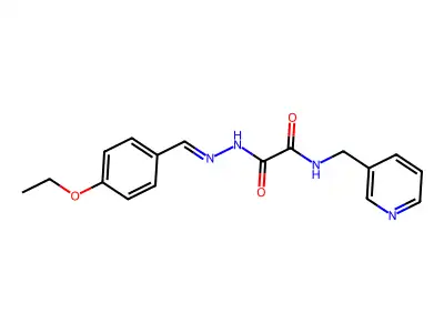 N'-[(E)-(4-ethoxyphenyl)methylideneamino]-N-(pyridin-3-ylmethyl)oxamide structure