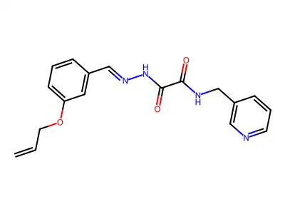 N'-[(E)-(3-prop-2-enoxyphenyl)methylideneamino]-N-(pyridin-3-ylmethyl)oxamide structure