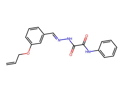 N-phenyl-N'-[(3-prop-2-enoxyphenyl)methylideneamino]oxamide structure
