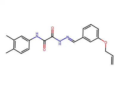 N-(3,4-dimethylphenyl)-N'-[(E)-(3-prop-2-enoxyphenyl)methylideneamino]oxamide structure