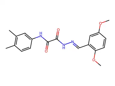 N'-[(E)-(2,5-dimethoxyphenyl)methylideneamino]-N-(3,4-dimethylphenyl)oxamide structure