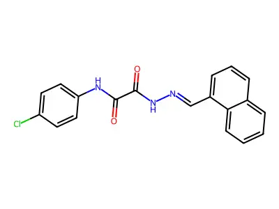 N-(4-chlorophenyl)-N'-[(E)-naphthalen-1-ylmethylideneamino]oxamide structure
