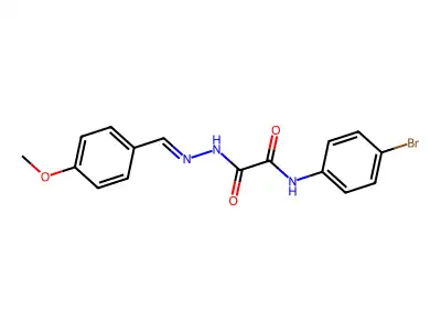 N-(4-bromophenyl)-N'-[(E)-(4-methoxyphenyl)methylideneamino]oxamide structure