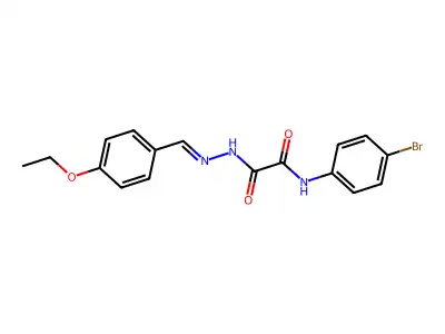 N-(4-bromophenyl)-N'-[(E)-(4-ethoxyphenyl)methylideneamino]oxamide structure
