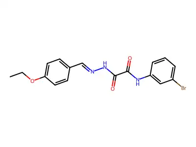 N-(3-bromophenyl)-N'-[(E)-(4-ethoxyphenyl)methylideneamino]oxamide structure