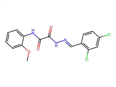 N'-[(E)-(2,4-dichlorophenyl)methylideneamino]-N-(2-methoxyphenyl)oxamide structure