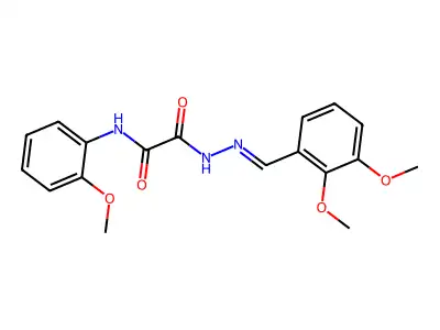 N'-[(E)-(2,3-dimethoxyphenyl)methylideneamino]-N-(2-methoxyphenyl)oxamide structure