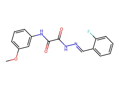 N'-[(E)-(2-fluorophenyl)methylideneamino]-N-(3-methoxyphenyl)oxamide structure