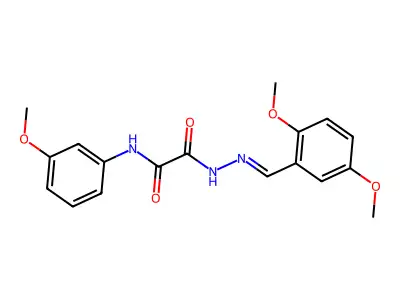 2-(2-(2,5-Dimethoxybenzylidene)hydrazino)-N-(3-methoxyphenyl)-2-oxoacetamide structure