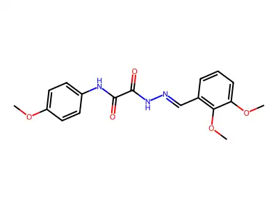 2-(2-(2,3-Dimethoxybenzylidene)hydrazino)-N-(4-methoxyphenyl)-2-oxoacetamide structure