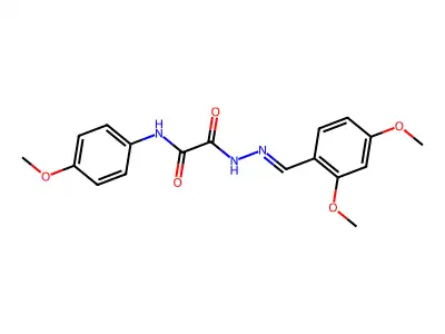 N'-[(E)-(2,4-dimethoxyphenyl)methylideneamino]-N-(4-methoxyphenyl)oxamide structure
