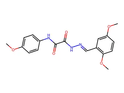 2-(2-(2,5-Dimethoxybenzylidene)hydrazino)-N-(4-methoxyphenyl)-2-oxoacetamide structure