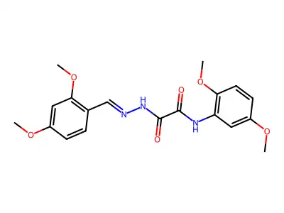 N-(2,5-dimethoxyphenyl)-N'-[(E)-(2,4-dimethoxyphenyl)methylideneamino]oxamide structure