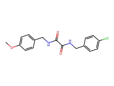 N'-[(4-chlorophenyl)methyl]-N-[(4-methoxyphenyl)methyl]oxamide structure
