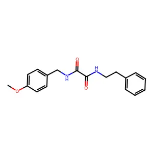 N-(4-methoxybenzyl)-N'-(2-phenylethyl)ethanediamide structure