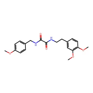 N-[2-(3,4-dimethoxyphenyl)ethyl]-N'-[(4-methoxyphenyl)methyl]oxamide structure