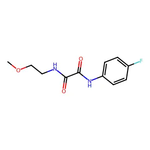 N'-(4-fluorophenyl)-N-(2-methoxyethyl)oxamide structure