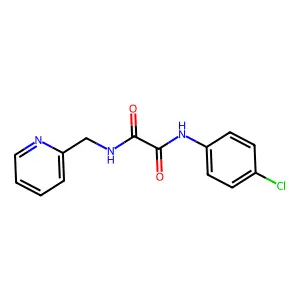 N'-(4-chlorophenyl)-N-(pyridin-2-ylmethyl)oxamide structure