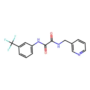 N-(pyridin-3-ylmethyl)-N'-[3-(trifluoromethyl)phenyl]oxamide structure
