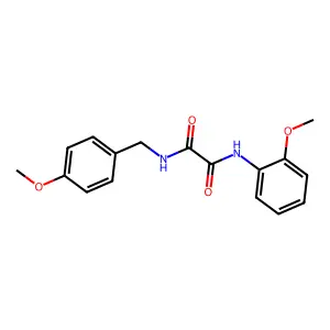 N-(4-methoxybenzyl)-N'-(2-methoxyphenyl)ethanediamide structure