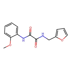 N-(furan-2-ylmethyl)-N'-(2-methoxyphenyl)oxamide structure