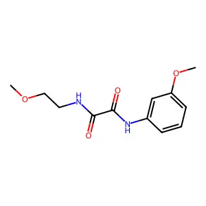 N-(2-methoxyethyl)-N'-(3-methoxyphenyl)oxamide structure