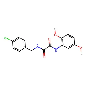 N-(4-chlorobenzyl)-N'-(2,5-dimethoxyphenyl)ethanediamide structure