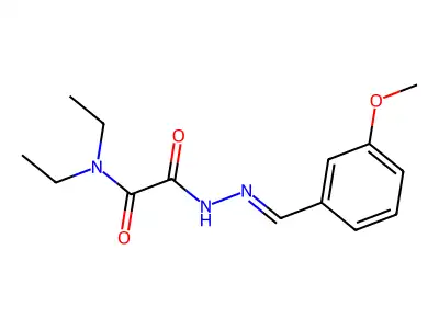 N',N'-diethyl-N-[(E)-(3-methoxyphenyl)methylideneamino]oxamide structure