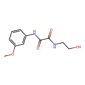 N-(2-hydroxyethyl)-N'-(3-methoxyphenyl)oxamide structure