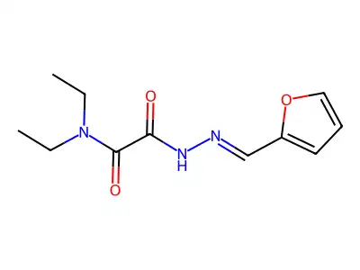 N',N'-diethyl-N-[(E)-furan-2-ylmethylideneamino]oxamide structure