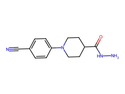 1-(4-Cyanophenyl)piperidine-4-carbohydrazide structure