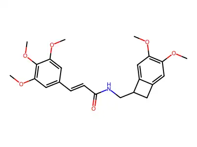 (E)-N-[(3,4-dimethoxy-7-bicyclo[4.2.0]octa-1,3,5-trienyl)met structure