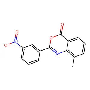 8-methyl-2-(3-nitrophenyl)-4H-3,1-benzoxazin-4-one structure