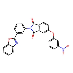 2-[3-(1,3-Benzoxazol-2-yl)phenyl]-5-(3-nitrophenoxy)isoindole-1,3-dione structure