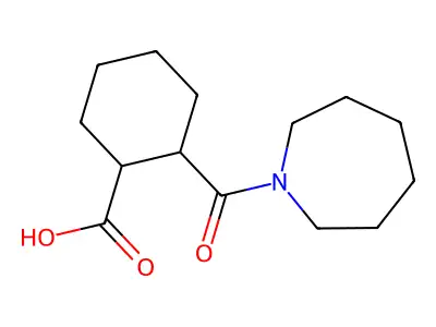 2-(1-Azepanylcarbonyl)cyclohexanecarboxylic acid structure