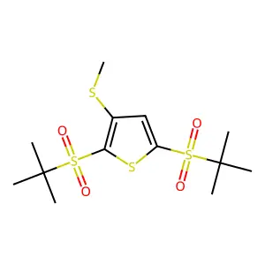 2,5-Bis(tert-butylsulfonyl)-3-methylsulfanylthiophene structure
