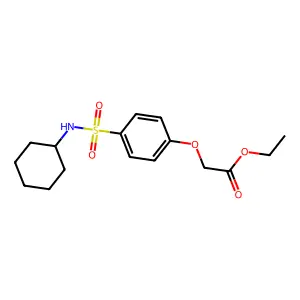 Ethyl 2-[4-(cyclohexylsulfamoyl)phenoxy]acetate structure