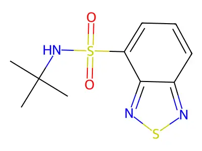 N-tert-butyl-2,1,3-benzothiadiazole-4-sulfonamide structure
