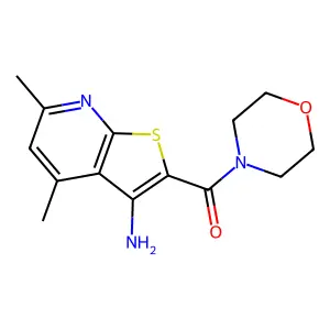 4,6-Dimethyl-2-(morpholine-4-carbonyl)thieno[2,3-b]pyridin-3-amine structure